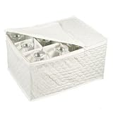 Stemware Storage Chest for Up to 12 Glasses, White (4-Pack)