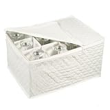 Stemware Storage Chest for Up to 12 Glasses, White