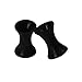 Piercing Area 1Pair Ultra Thin Silicone Flexible Ear Tunnels Plugs Expander Earskin Piercing Body Jewelry Black 2g(6mm)
