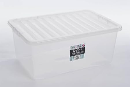 Whatmore UK - Cajas de almacenaje con tapa (plástico, 45 L): Amazon.es: Hogar