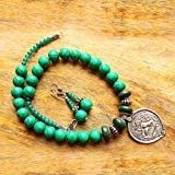 Handmade Love Green Camel Bone Necklace