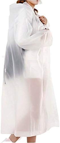 TianJi Emergency Rain Poncho Rain Coat with Drawstring Hoods and Sleeves Resuable Lightweight Waterproof for Camping Hiking Traveling Disney Fishing Sprot Vacation