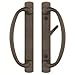 Charlotte Sliding Door Handle Set in Oil Rubbed Victorian Bronze Finish fits 3-15/16" CTC Screwholes and 1-1/2" to 1-3/4" thick doors with 3 or 4 hole bore on the face of the door.