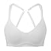 LAS LAI Women's High Impact Flexible Underwire Non Padded Cross Back Sports Bra White 42DD