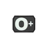 Maxpedition Gear O Positive Blood Type Patch, Glow, 1.5 x 1.1-Inch