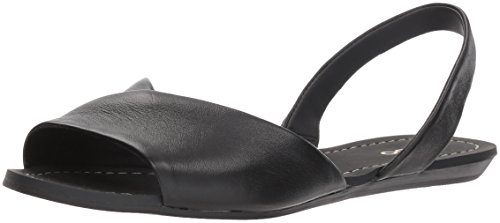 Aldo Women's ROEDIEN Flat Sandal, Black Leather, 10 B US