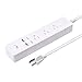 WiFi Smart Power Strip For Alexa, JolyJoy WiFi Surge Protector For Echo/Dot/Google Home/Mini, Voice Control And App Wireless Remote Control Each Outlet Plug & USB Port, 125V, 15A, 1875W (White)