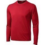 DRI-Equip Long Sleeve Moisture Wicking Athletic Shirt-4X-Large-True Red