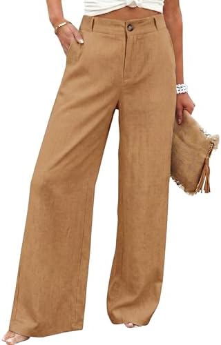 cemi ceri women's high waist dress pants Cemi Ceri Women's High Waist Dress Pants w/Button Decorate, Size  Small/Color Black at Amazon Women's Clothing store