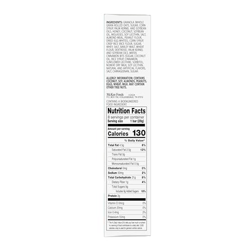 SUNBELT BAKERY SNICKERDOODLE CHEWY GRANOLA BARS, 8-1.0 OZ BARS