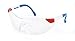 Sellstrom 70301 Dyno-Mites Safety Glasses with Adjustable Temples, Child Size, Clear Lens, Red/White/Blue Frame