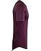 ShirtBANC Hipster Hip Hop Elong Drop Cut Mens Shirt Longline Dropcut Tshirt Wine
