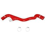 Mishimoto MMHOSE-F2D-05ERD Lower Overflow Hose Compatible With Ford 6.0 Powerstroke 2005-2007 Red