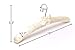 JS HANGER Padded Clothes Hangers for Sweaters - 17 Inch Coat Hangers No Shoulder Bump Foam Hanger Non Slip Satin Canvas Covers for Adults Wedding Bridesmaid Pack of 10, Ivory White