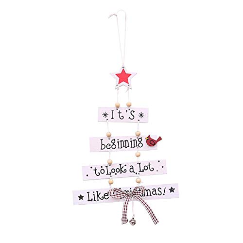 olseti Wood Letter Christmas Tree Hanging Ornaments DIY Home Party Festival Dec Pendants, Drops & Finials