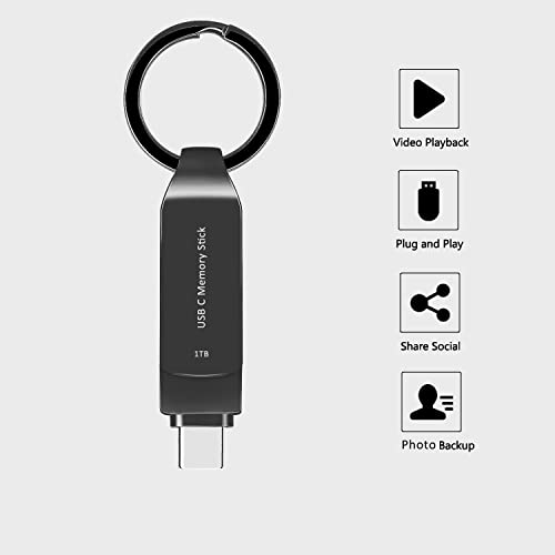 USB Flash Drive 1TB USB C Memory Stick Android Phone Photo Stick 1TB