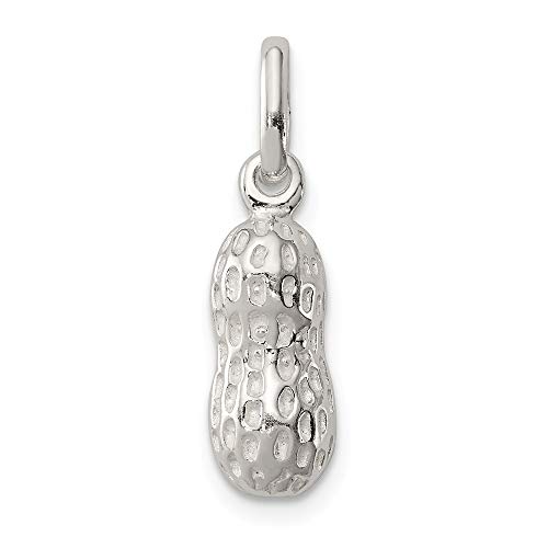 Sterling Silver 3D Peanut Charm