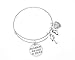 Figure Skating Bangle Bracelet – Adjustable Stainless Steel Charm With Skater, Ice Skate, Heart & She Believed Quote – Birthday, Competition, Team Gift – Velvet Pouch Included