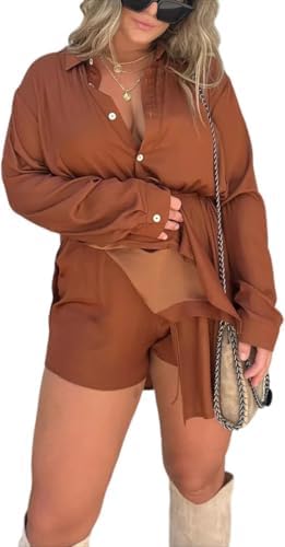 satin covered nights romper dress Amazon.com: 2025 New Satin Covered Nights Romper Dress for Women Causal Long Sleeve Button Down Romper Dress with Shorts (Black, S) : Clothing, Shoes & Jewelry