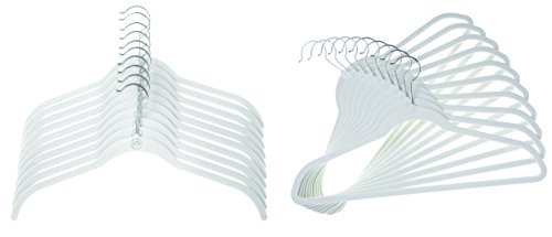 Joy Mangano 24 Pk Suit/Shirt Huggable Hangers, White