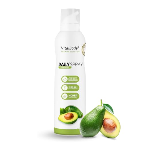 311 gsUr7DL Vitalbody+ Dailyspray Avocadoöl – 2 Kcal Ölspray Für Airfryer, Braten &Amp; Grillen – Kalorienarm Kochen – Non-Stick Cooking Spray, 800 Portionen