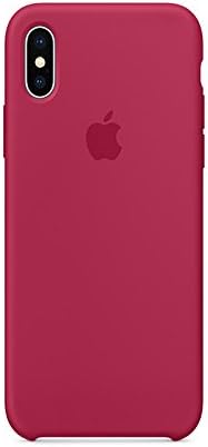 iPhone X Silicone Case, Elf digital Liquid Silicone Gel Rubber Shockproof Case and Ultra Soft Microfiber Cloth Lining Cushion for iPhone X/10 (Rose Red)