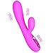G-Spot Rabbit Vibrator – Waterproof Dildo Vibrator for Woman with 6 Strong Vibration Modes USB Rechargeable Silicone Clitoris Vagina Penis Stimulator Massager Adult Sex Toys for Exciting Stimulation