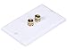Monoprice Banana Binding Post - Two-Piece inset Wall Plate for 1 Speaker, Coupler Type, Color Indicators, Gold