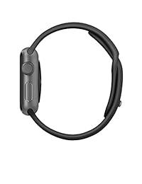 Reloj inteligente Apple de 38 mm   Carcasa gris espacial de aluminio correa deportiva negra
