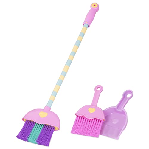 Battat- Play Circle- Play Circle- Broom & Hand Broom – Dustpan Accessory – House Cleaning Toys- Pretend Play- Mighty Tidy Sweep Set- 3 years +