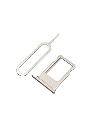 emien ranura para tarjeta SIM bandeja soporte Repuestos para iPhone 7 4.7 inch + Tarjeta SIM bandeja abierta Pin de expulsión, Negro azabache