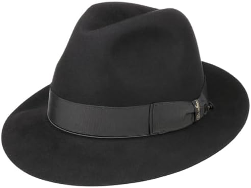 Borsalino Nero Pack Away Hat Women/Men Brown 7 1/2 at Amazon Men's