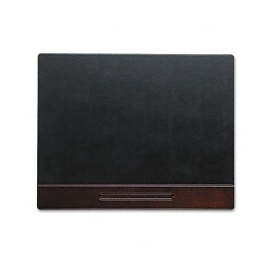 Wood Tones Series Desk Pad with Wood Pencil Ledge, 19"x24", Mahogany ELD23390
