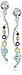 Sterling Silver Multi-Gemstone Drop Earrings