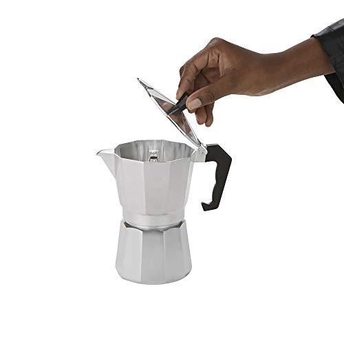Mind Reader CSTOVESIL Stove Top Espresso, Stainless Steel, Coffee