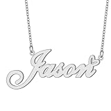 Jason Personalized Name Necklaces Silver Stainless