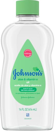 JOHNSON’S BABY JOHNSON & JOHNSON BABY OIL, ALOE VERA & VITAMIN E, MULTICOLOR, 14 FL OZ