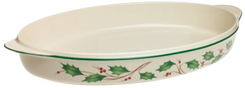 Click Here to See More Images Lenox Holiday Oval Chinastone Baker