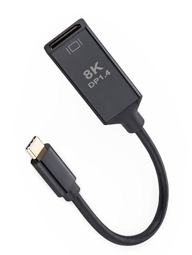 ✦ CIZMI 8K USB-C Male to DisplayPort Female Adapter | 8K@60Hz | USB-C To DP 1.4 | 32.4Gbps | Audio + Video | For Mobile, PC, Monitors, Projectors And More| 0.18m