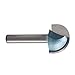 Core Box Router Bit, EnPoint Round Nose Bit 1/4In Shank Carbide-Tipped 2 Flutes Radius Core Box Router Bit 7/8