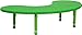 Flash Furniture 35''W x 65''L Half-Moon Green Plastic Height Adjustable Activity Table
