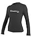 O'NEILL Womens Basic Skins Upf 50+ Long Sleeve Sun Shirt Rash Guards, Black, Large US