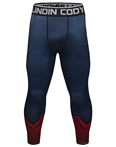 Red Plume Men's Compression Elastic Tight Leggings