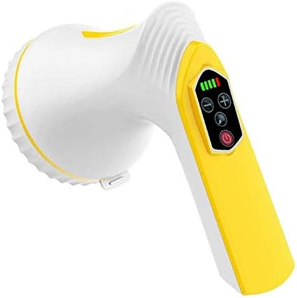 YLQXAMY Pure Wave Cordless Percussion Massager, Powerful Electric Hand Massager for Muscles, Back, Feet, Neck, Shoulders, Legs, Calf Pain Relief, Body Massage,Yellow,A