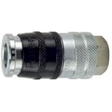 Parker HannifinEZ-251-4FP Series E-Z-Mate Steel Special Purpose Exhaust Venting Pneumatic Quick Coupler with Female Pipe Thread, Push-to-Connect Sleeve, 1/4" Body Size