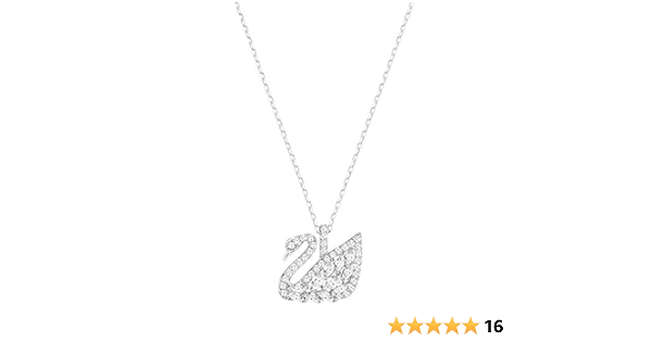 Rhodium Plated Swan Lake Pendant 
