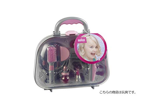 Theo Klein 5855 Frisierkoffer mit Braun Haartrockner|Mit Spiegel, Kamm und viel Styling-Zubehör|Robuster Koffer mit batteriebetriebenem Fön|Maße: 27,5cm x 11cmx22,2cm|Spielzeug für Kinder ab 3 Jahren – Bild 4
