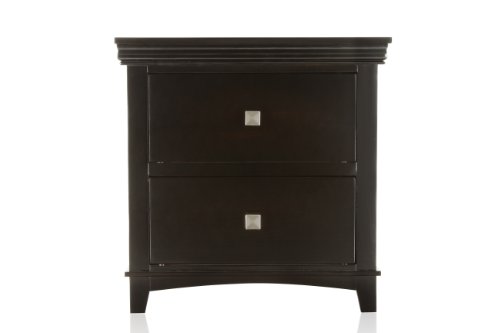 Furniture of America Pasha 2-Drawer Nightstand, Espresso Finish