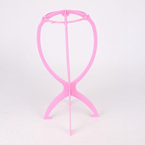 LMHair 1X Wig Stand Folding Stable Durable Wig Hair Hat Cap Holder Stand Display Tool 4 Colors (Pink)