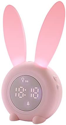 Jyps かわいいウサギの目覚まし時計シリコンナイトライト 女性と子供 ナイトライトと睡眠のタイミング 6つの着信音 内蔵00mahバッテリー ピンク 温度表示 タッチコントロール 18 Off Jyps かわいいウサギの目覚まし時計シリコンナイトライト 女性と子供 ナイトライトと睡眠のタイミング 6つの着信音 内蔵00mahバッテリー ピンク 温度表示 タッチコントロール 18 Off
